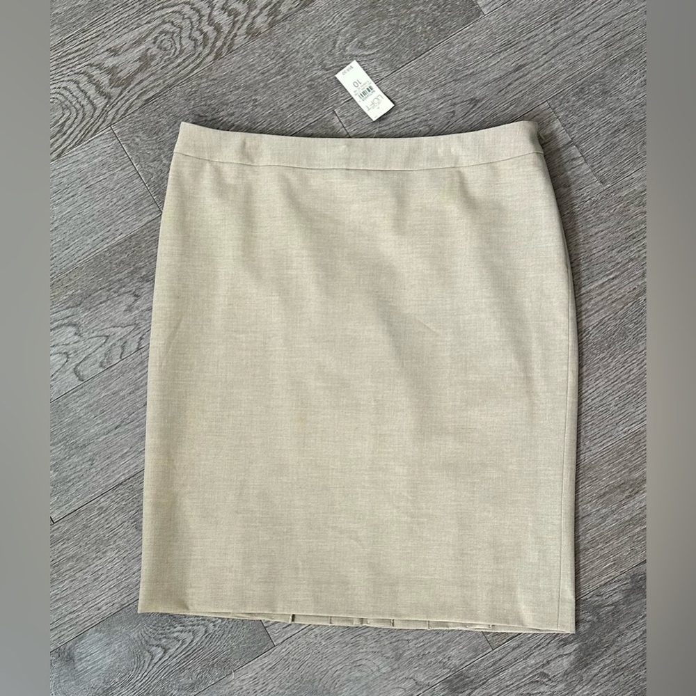 Ann Taylor LOFT NWT Tan Lined Pencil Skirt Size 10